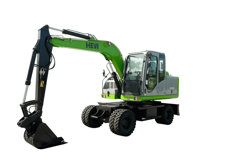 HEVI GEX-8000 green electric excavator.