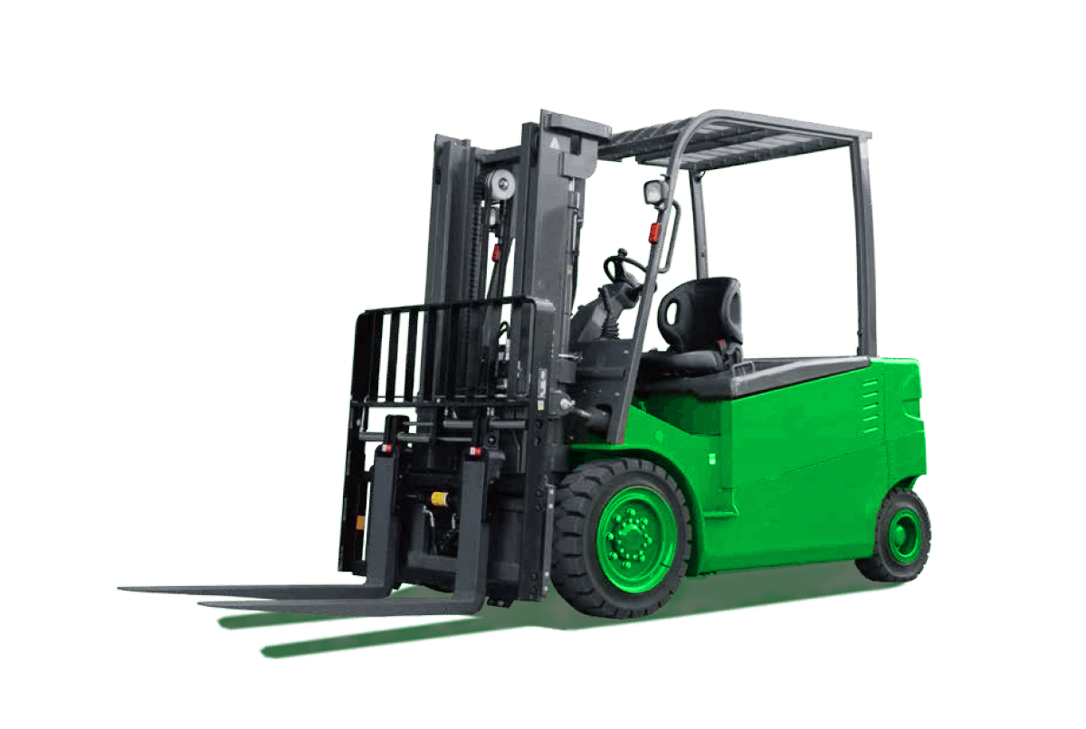 HEVI HL50N green electric forklift.
