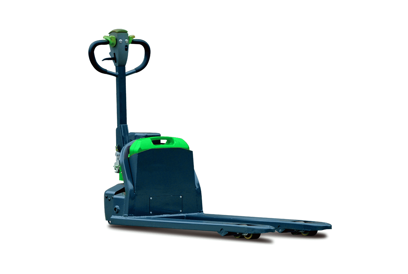 HEVI HPW20N green electric pallet truck.