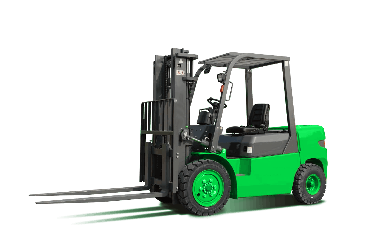 HEVI HLC35T green electric forklift.