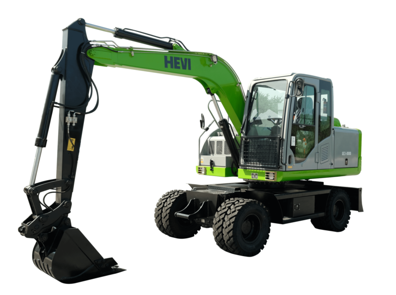 HEVI GEX-8000 green electric excavator.