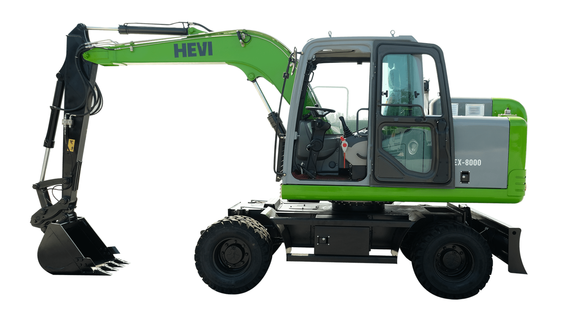 HEVI GEX-8000 green electric excavator.