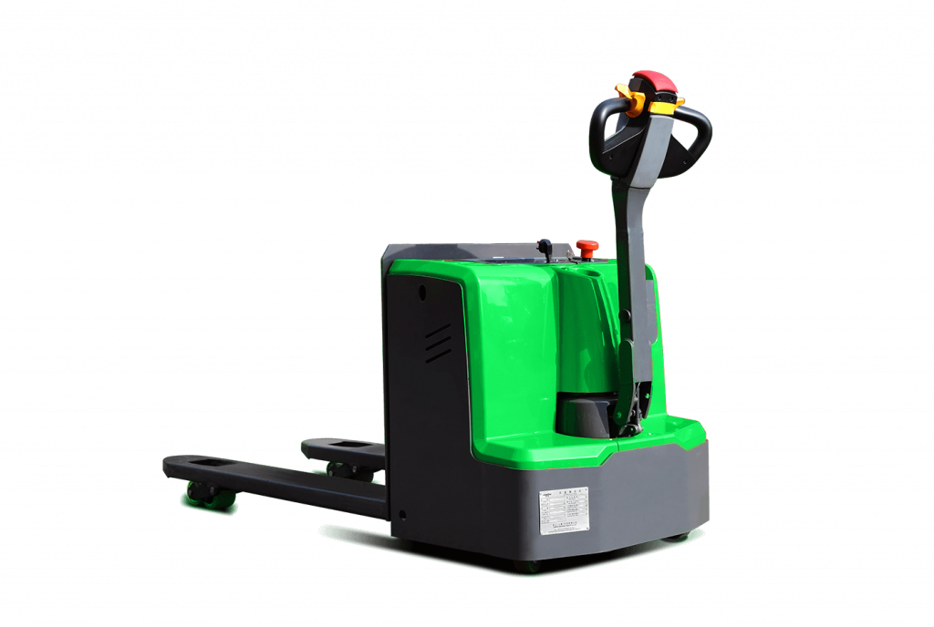 HEVI HPW20LN green electric pallet truck.